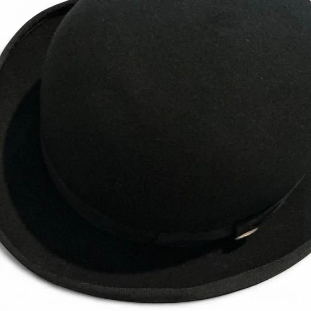 Scala Classico Bowler Hat Mens Black 100% Wool Felt Derby Hat